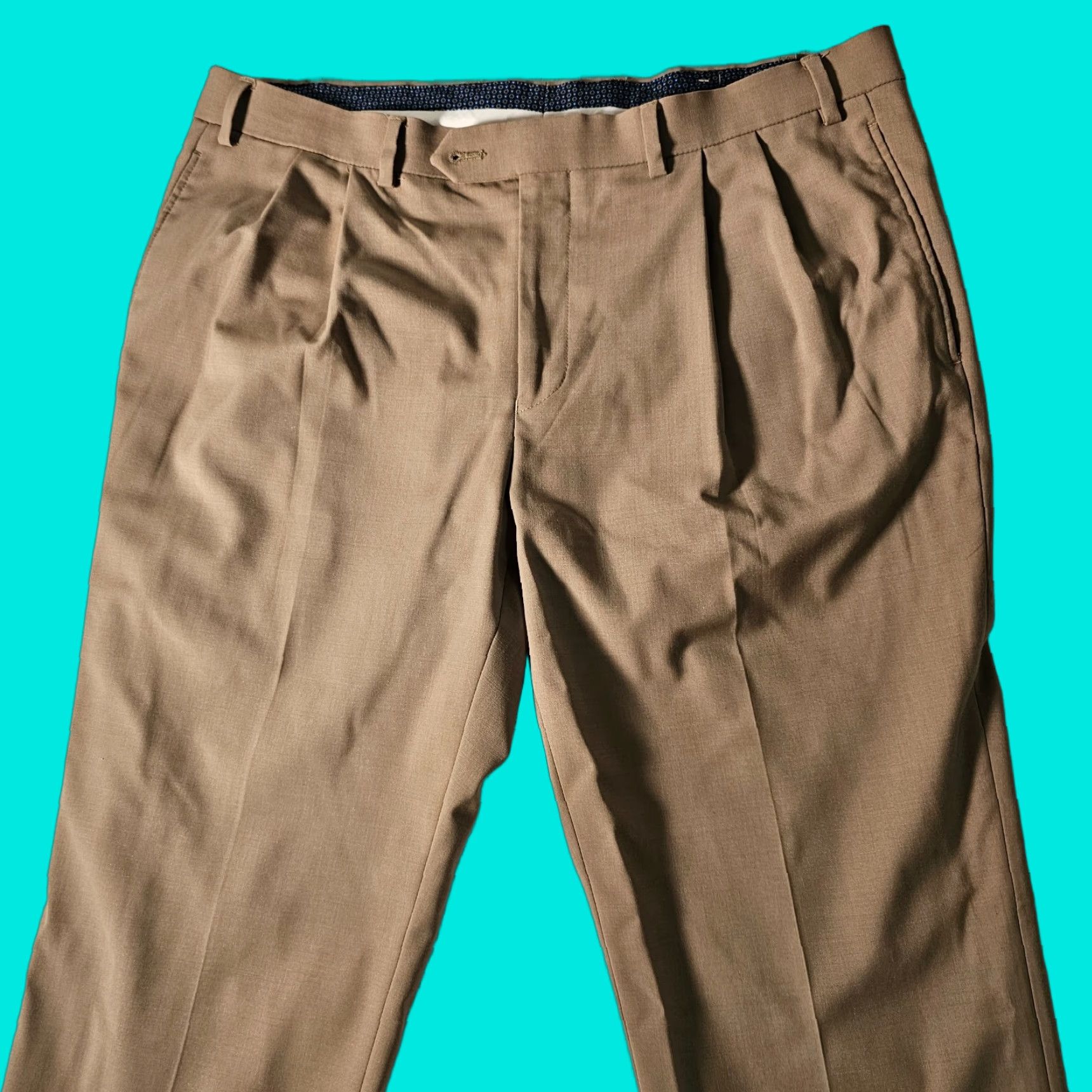 Ralph Lauren Lauren Ralph Lauren Men Dress Pants Wool 36x30 Tan Brown Pleated Cuff Classic Straight 30 Inseam Size 36 Regular Dry-clean Only N/A Size US 36 / EU 52 - 1 Thumbnail