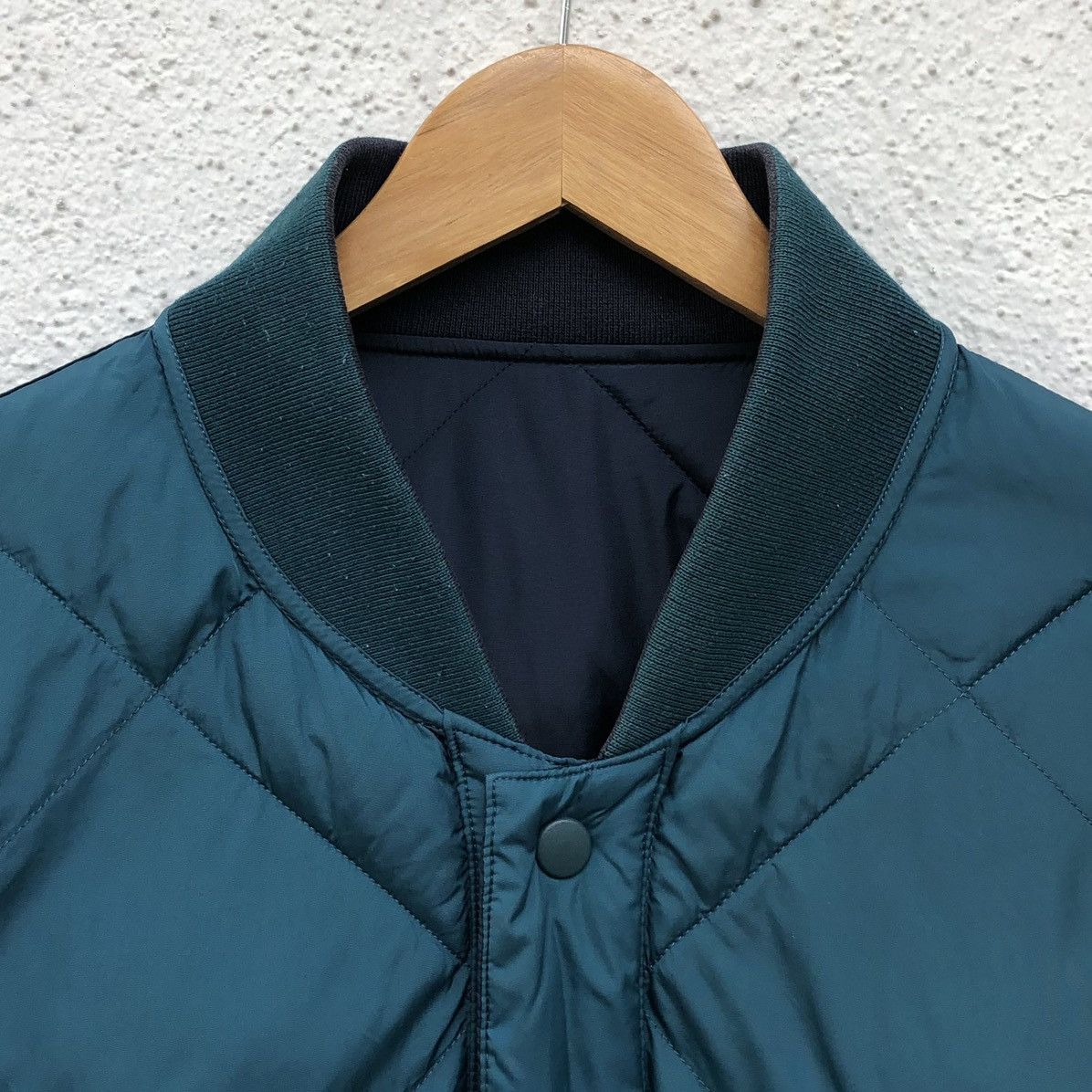 Lemaire × Uniqlo UNIQLO X LEMAIRE Mens Reversible Blue / Green Quilted Jacket Size US XL / EU 56 / 4 - 16 Thumbnail