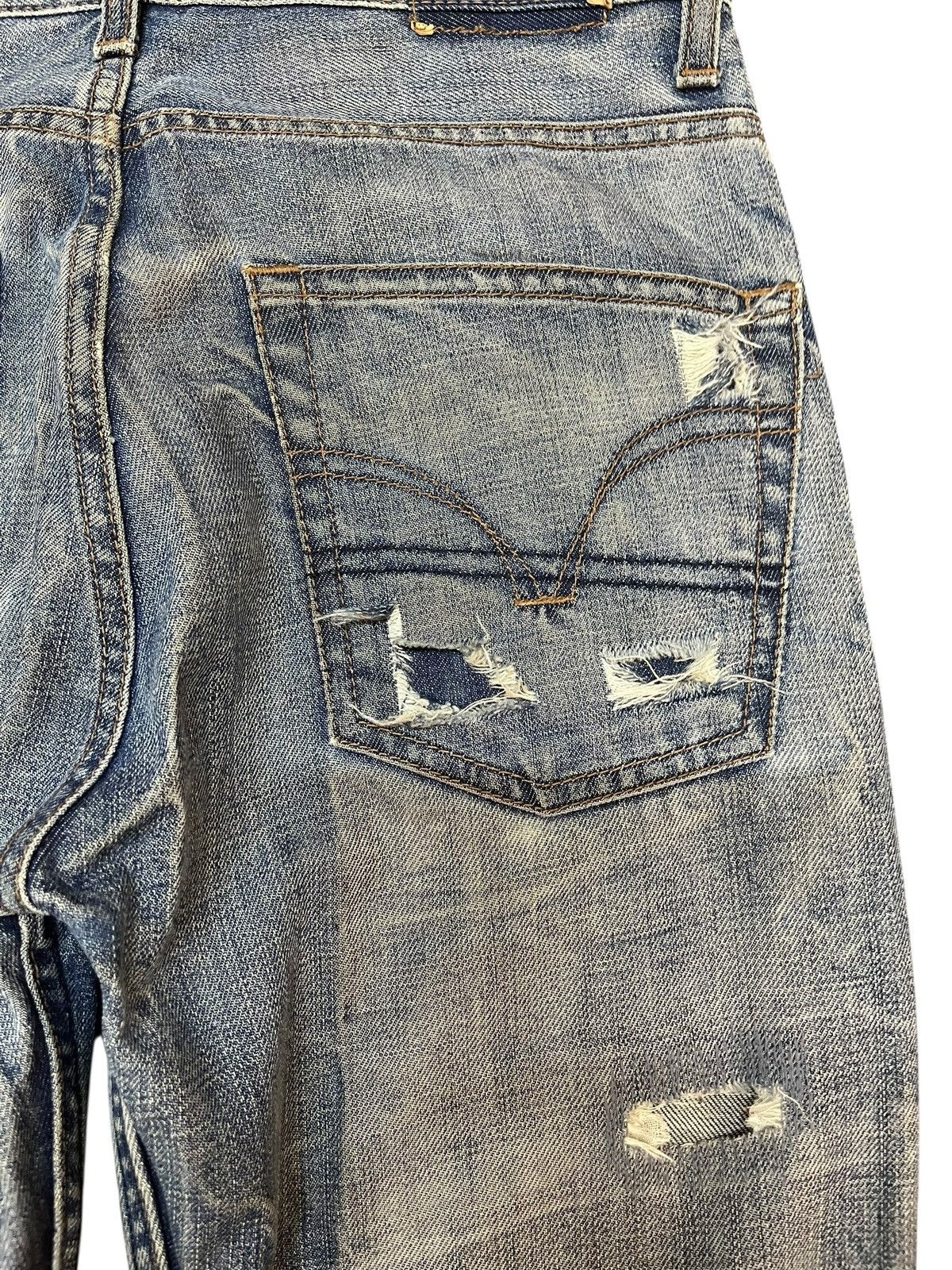 If Six Was Nine Vintage Casucci Ripped Faded Clawmark Distressed Denim Size US 29 - 7 Thumbnail