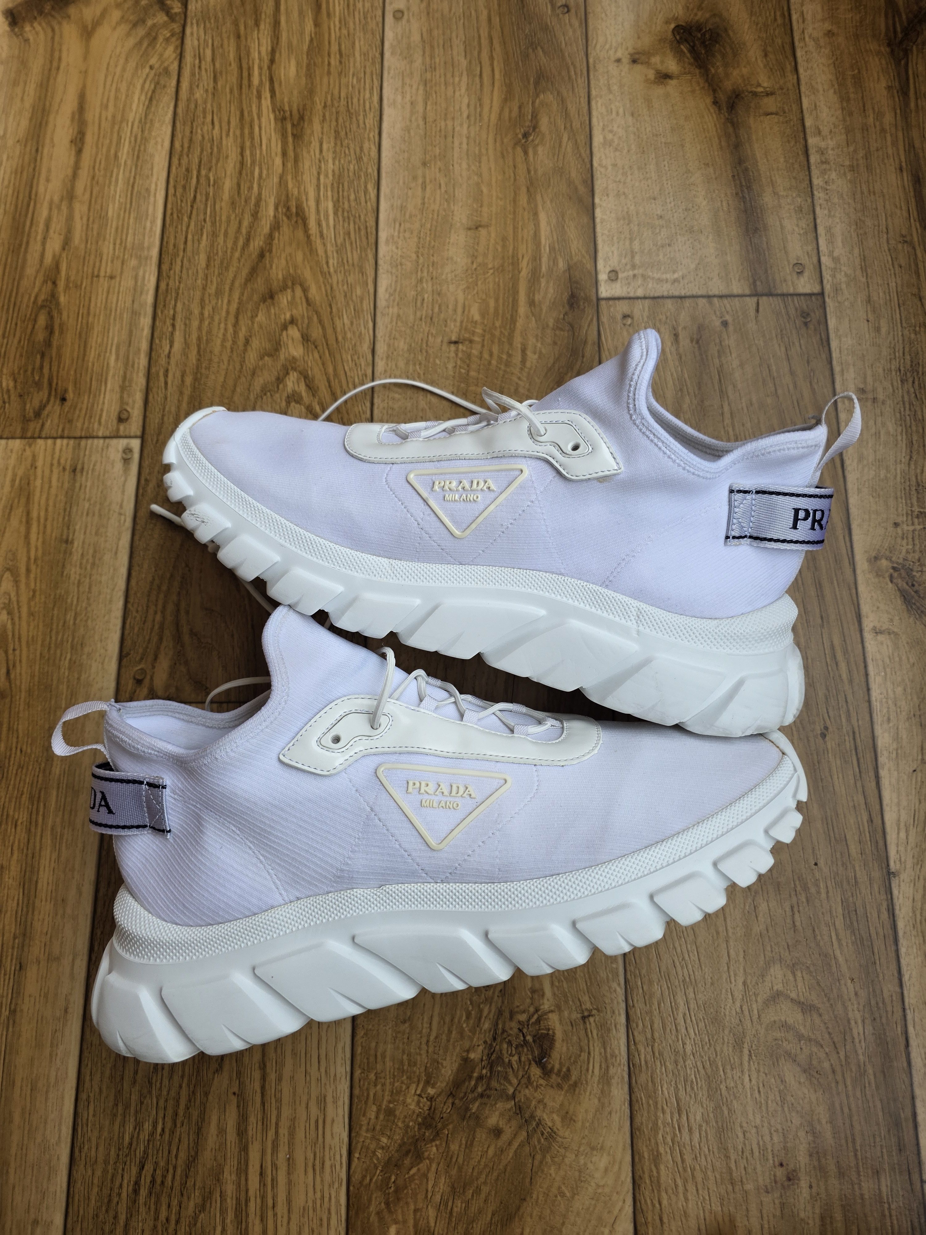 Prada Prada Low Top White Men Sneakers Size US 12 / EU 45 - 18 Thumbnail