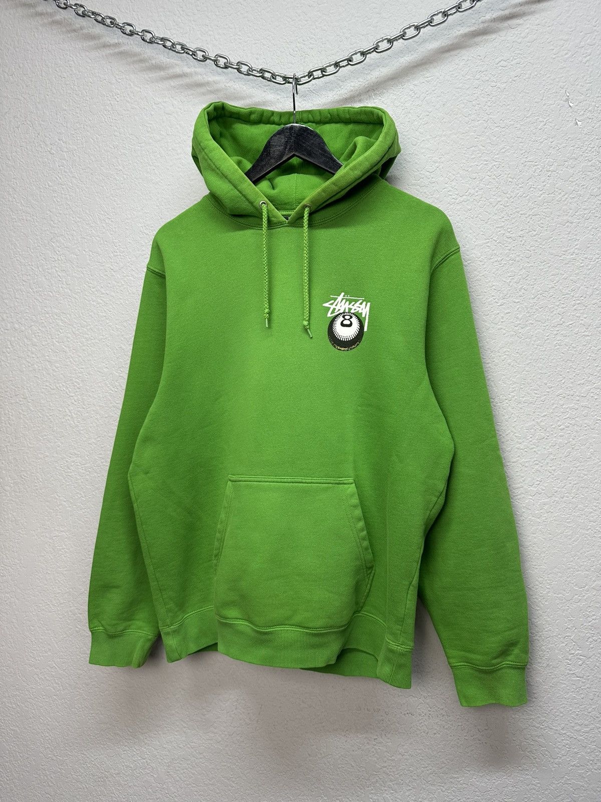 Stussy Vintage Stussy Big Logo Hoodie Boxy Green Y2K Size US M / EU 48-50 / 2 - 6 Thumbnail