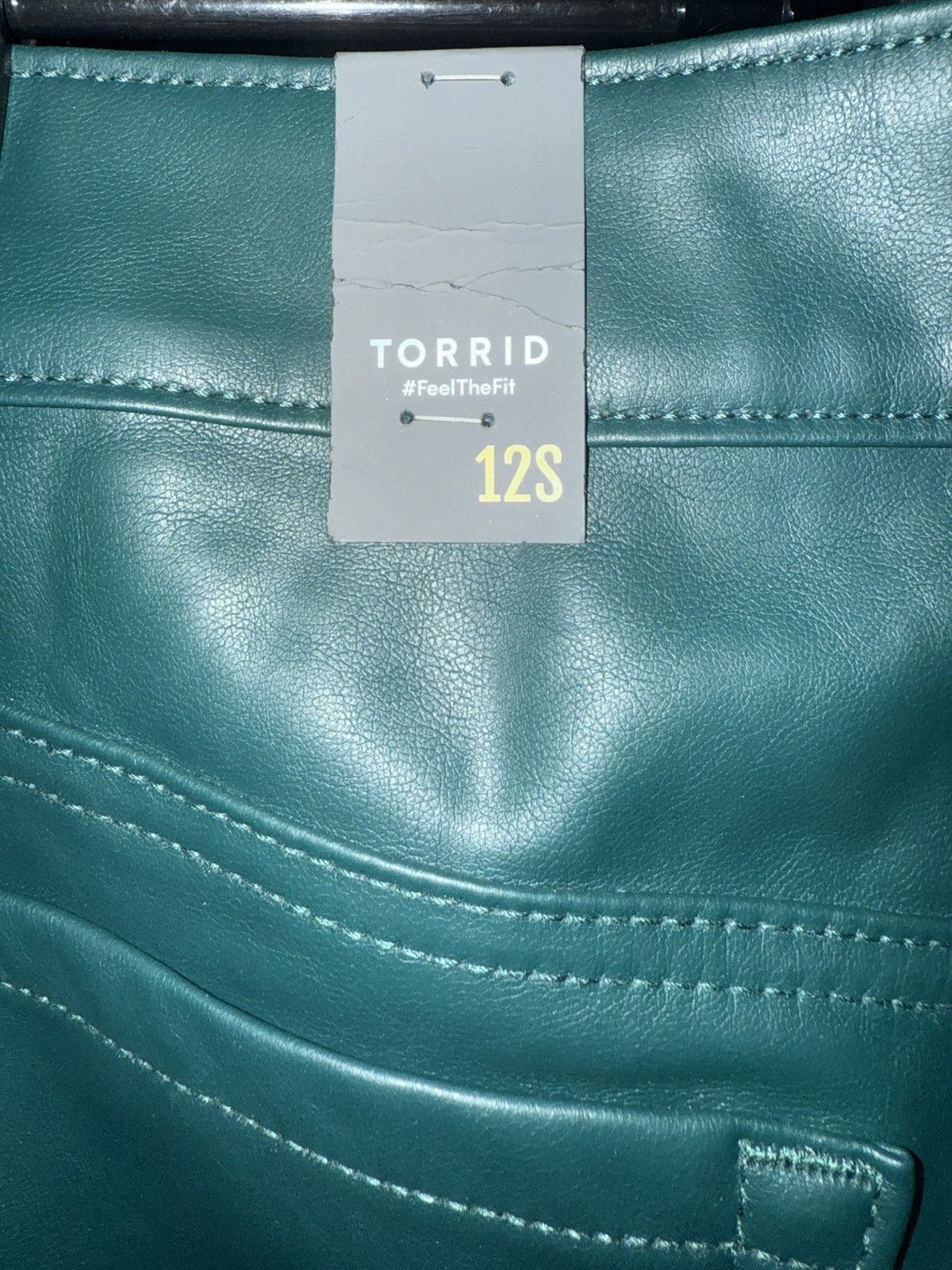 Torrid Torrid Green Faux Leather Pants High Rise Skinny Size 12 S Size 38" / US 16 / IT 52 - 9 Thumbnail