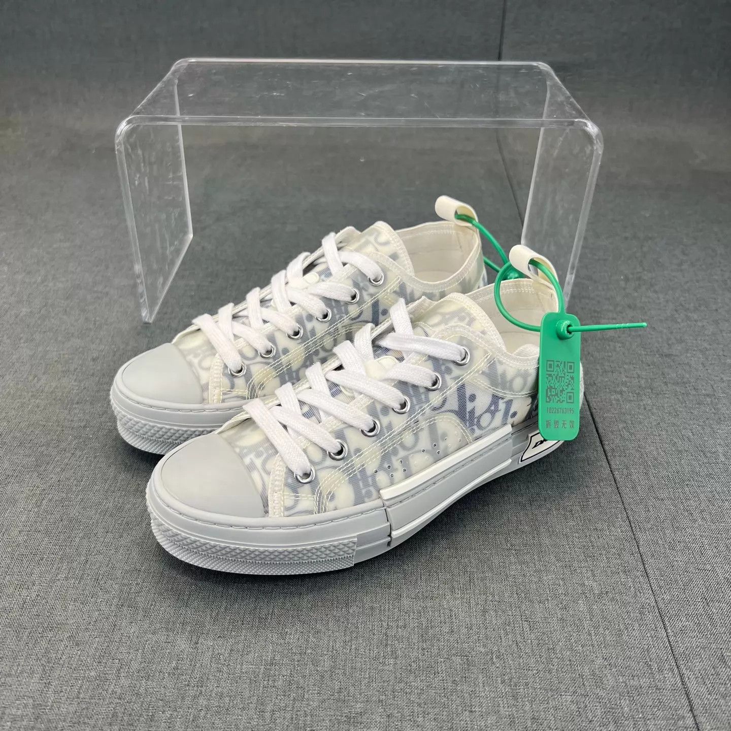 Dior Dior B23 White Blue Gray 36 Worn Once Size US 5.5 / IT 35.5 - 1 Thumbnail
