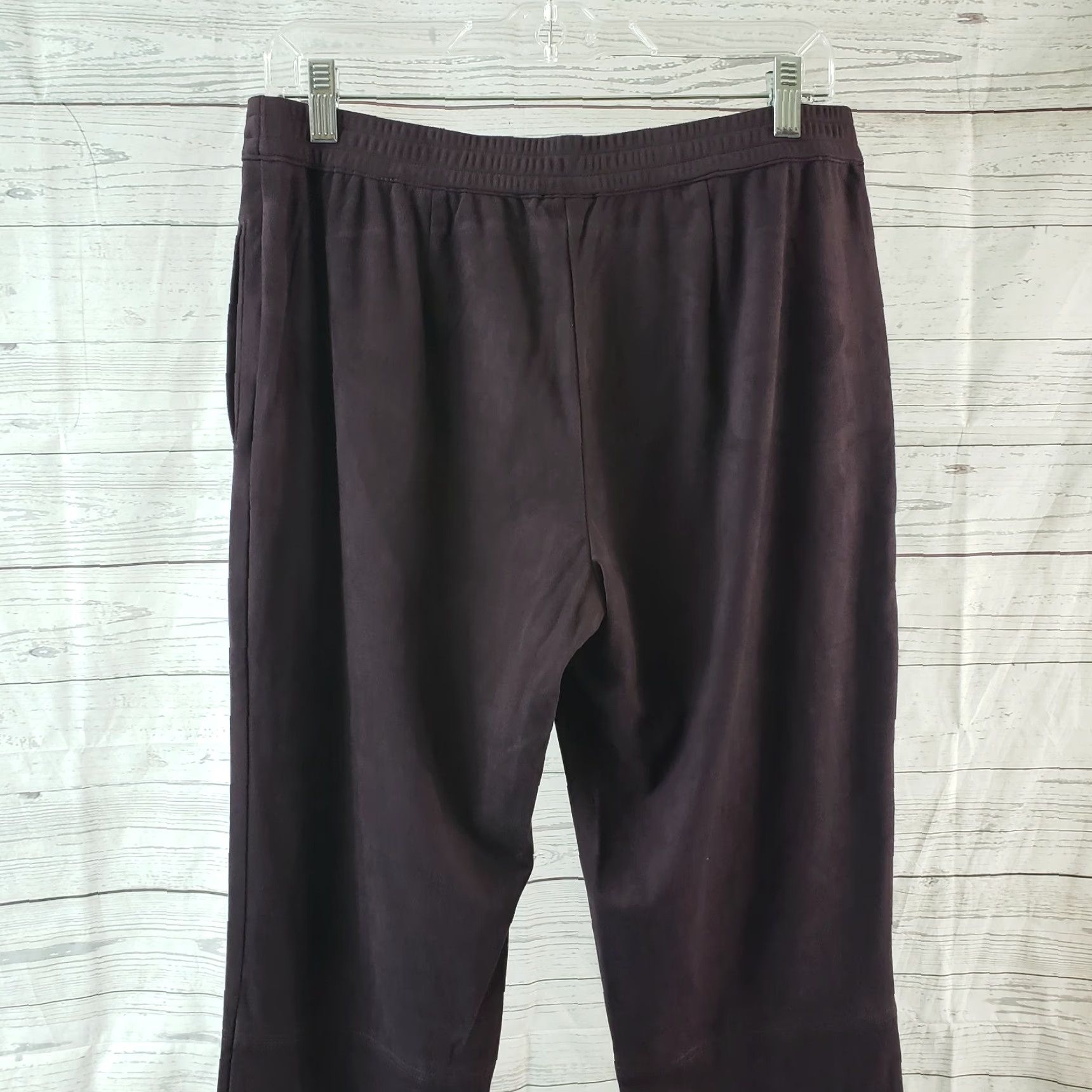 Vintage J Jill Wearever Collection Womens Faux Suede Pants Sz Small Purple Pull On Size 28" / US 6 / IT 42 - 4 Thumbnail