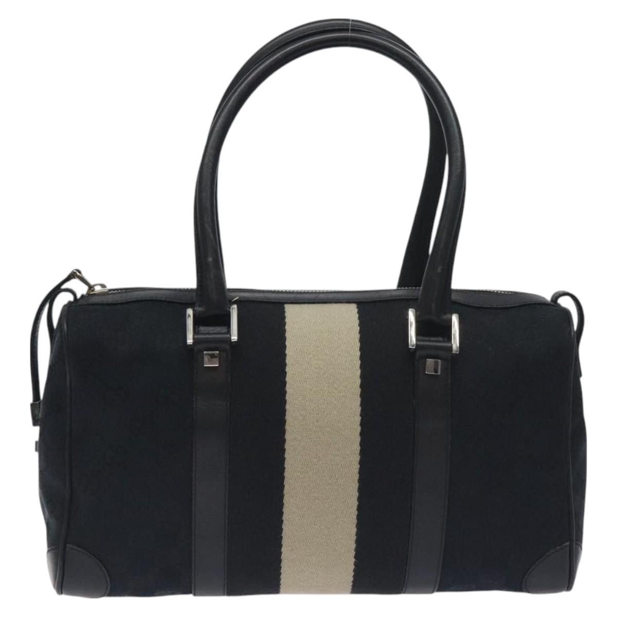Gucci GUCCI GG Canvas Sherry Line Hand Bag Black Silver 000 0851 Size ONE SIZE - 2 Thumbnail