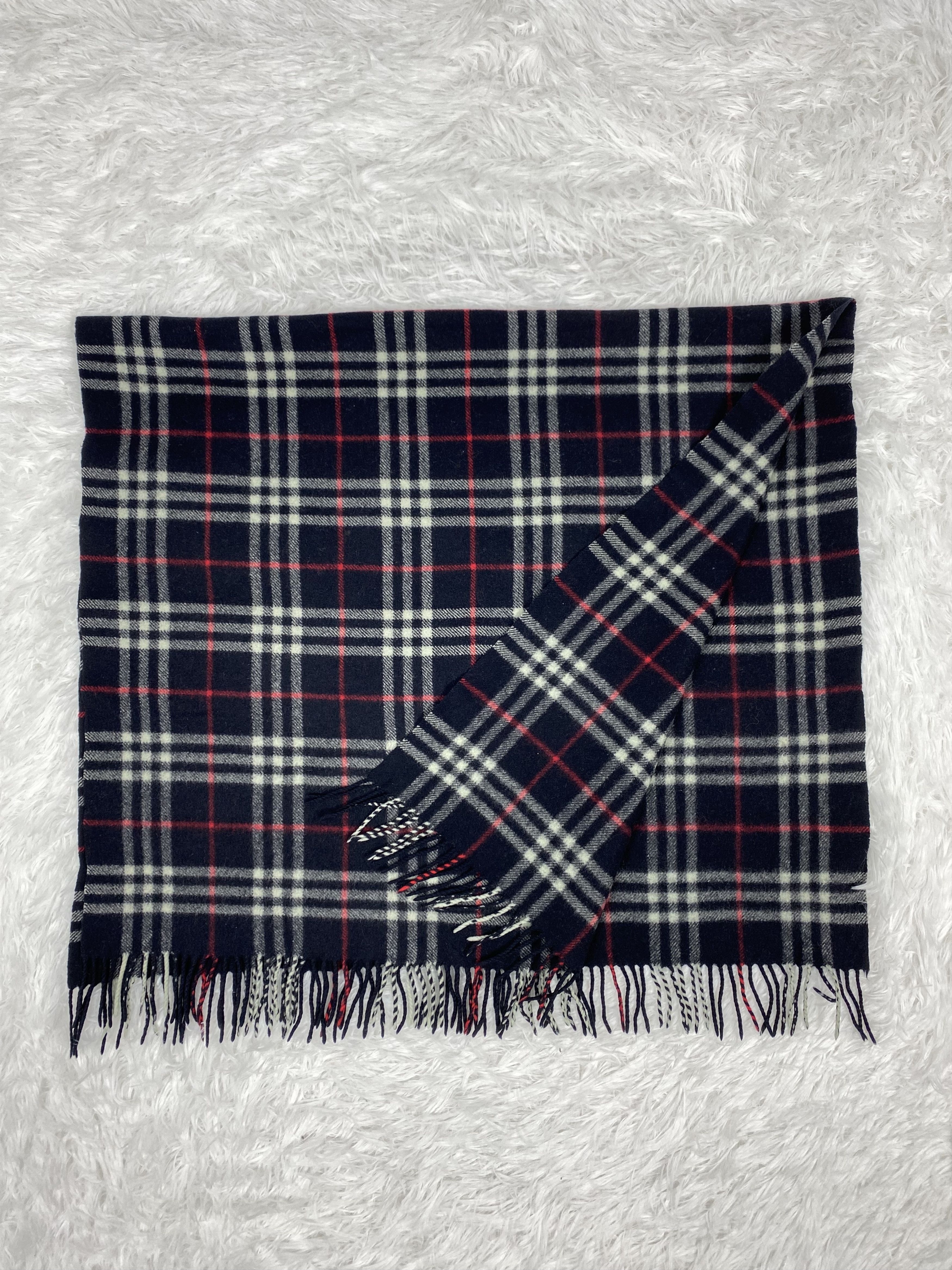Japanese Brand Vintage Wide Cashmere Scarf / Muffler Neckwear PM0148 Size ONE SIZE - 3 Thumbnail