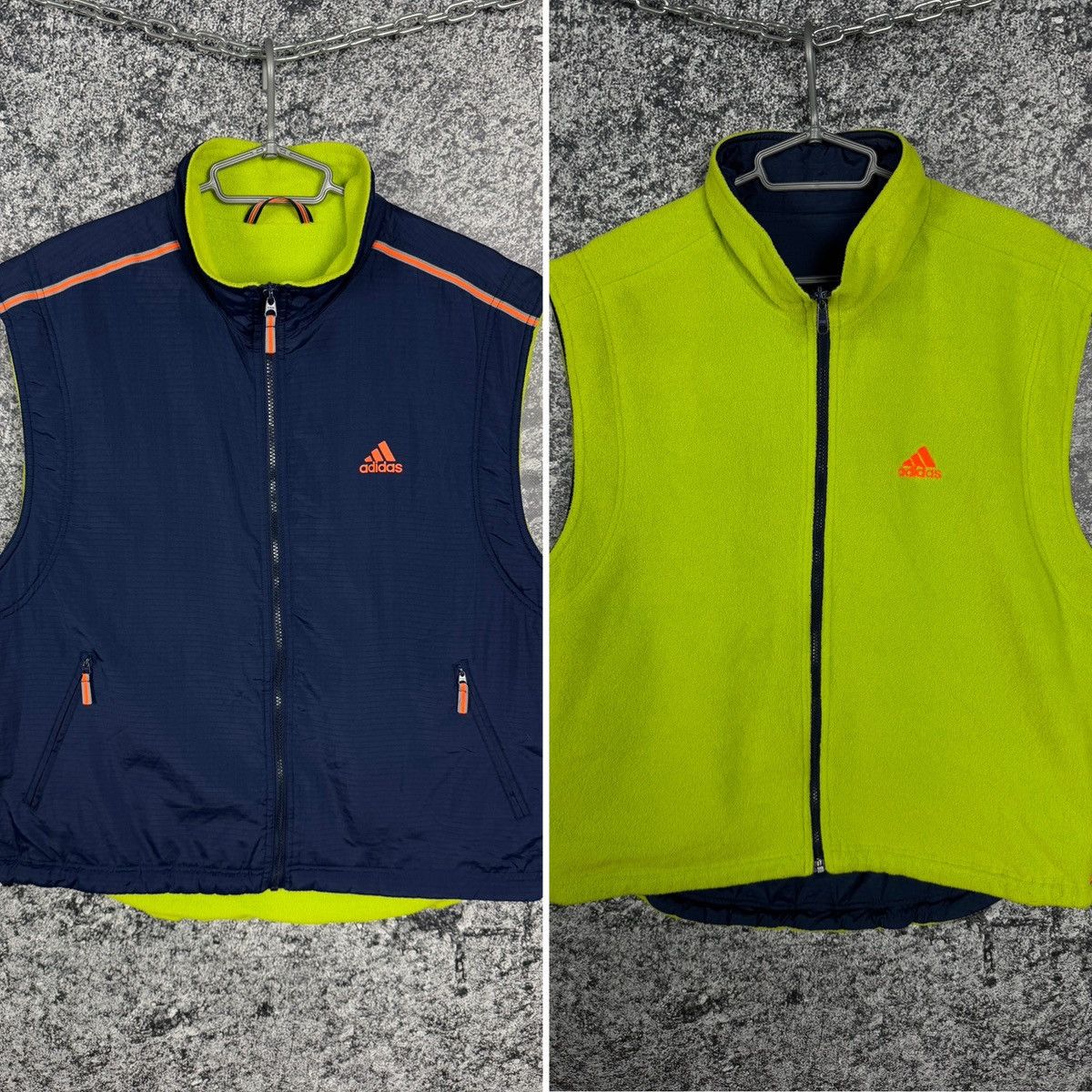 Adidas Adidas Vintage 90a Reversible Vest Full Zip Gilet Y2K Size L Size US L / EU 52-54 / 3 - 1 Thumbnail