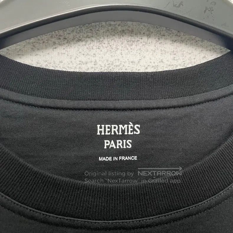 Hermes Hermes Pocket Embroidered Black Short Sleeve Size XXS / US 00 / IT 34 - 4 Thumbnail