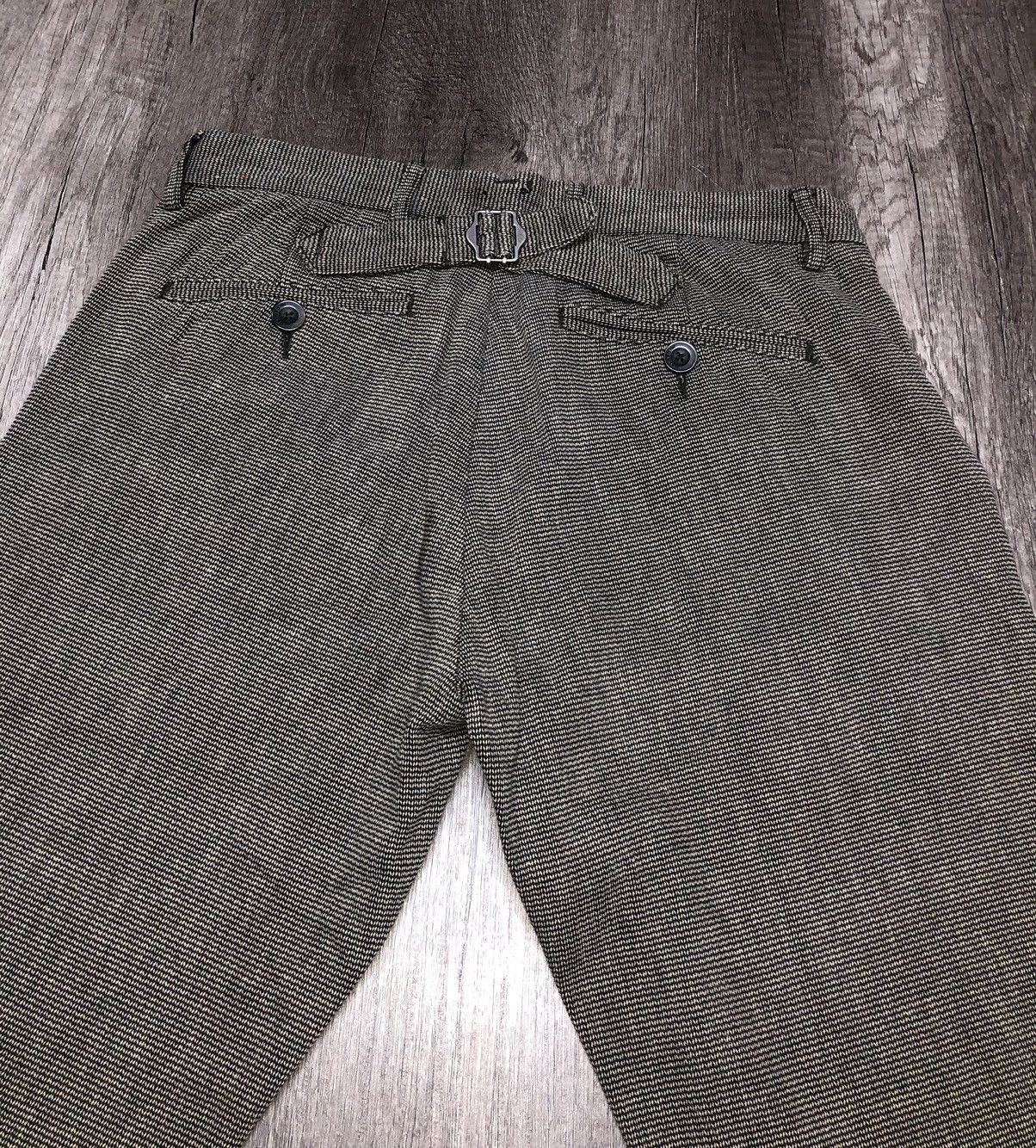 Designer VINTAGE DEVRED BUCKLE BACK SMART CASUAL PANT Size US 32 / EU 48 - 2 Thumbnail