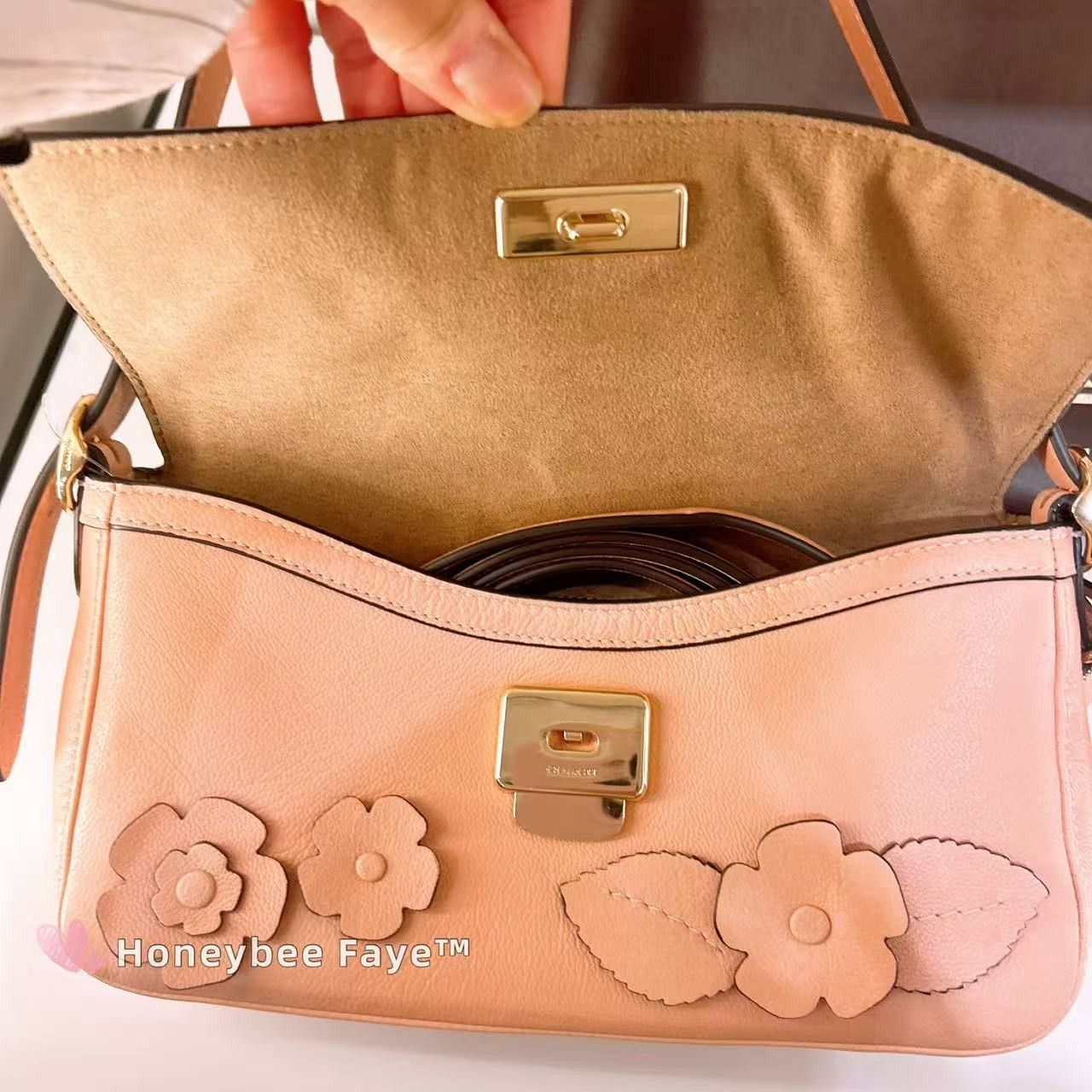 Coach Etta Small Flap Shoulder Bag With Floral Applique CDY43 Size ONE SIZE - 6 Thumbnail