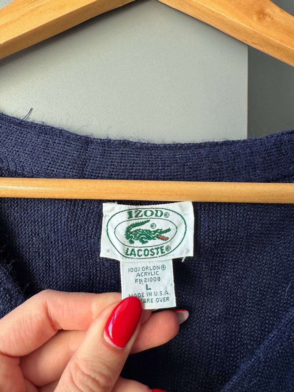 Lacoste Vintage IZOD Lacoste Cardigan Sweater 80s Size US L / EU 52-54 / 3 - 2 Thumbnail