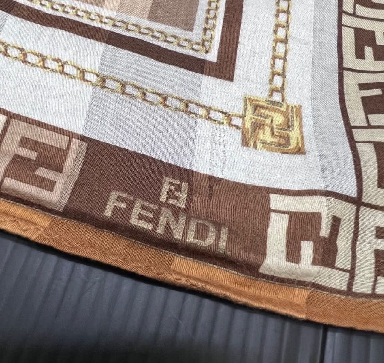Vintage Vintage Fendi Mini Scarf Cotton Monogram G dragon Size ONE SIZE - 5 Thumbnail