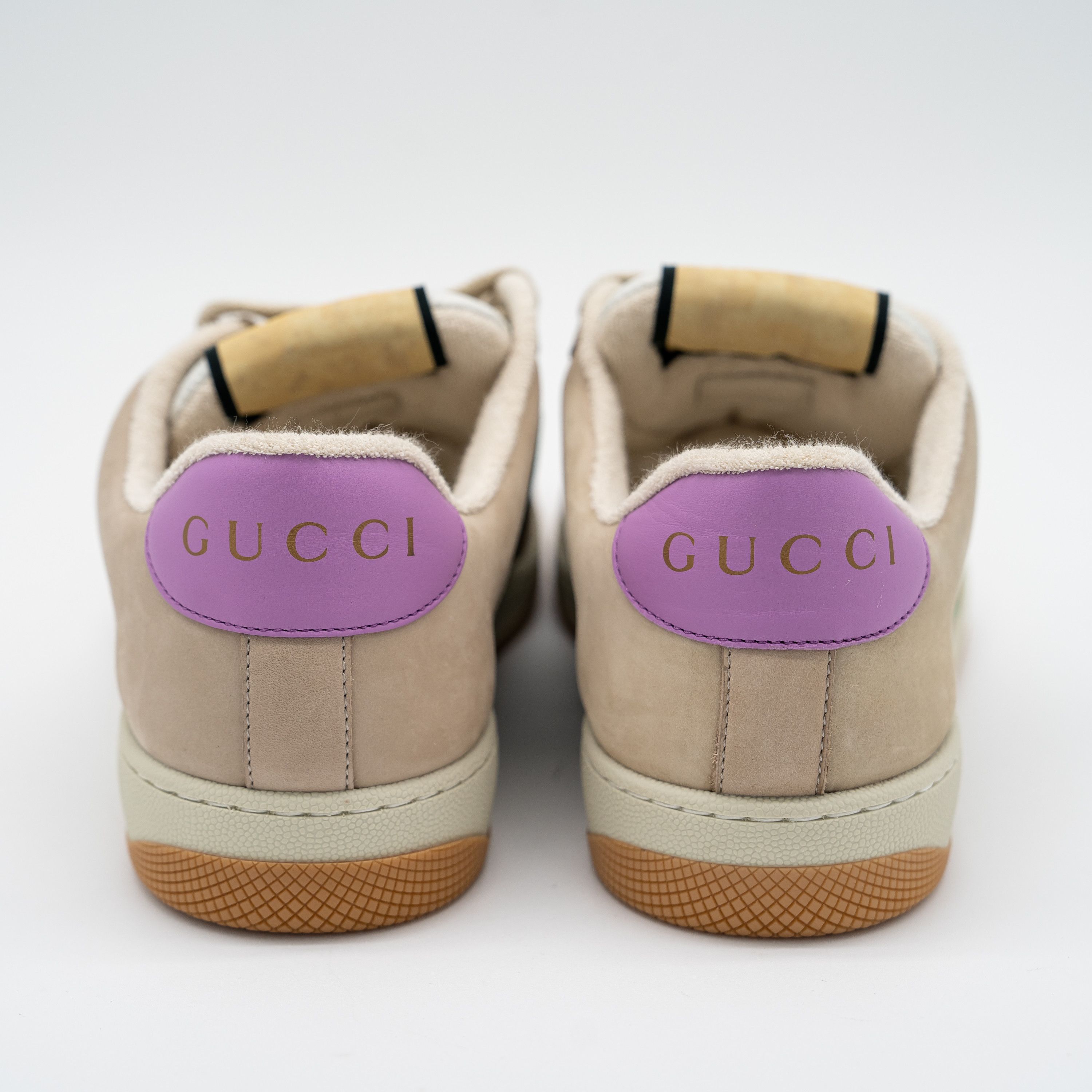Gucci 10.5us Gucci Screener GG Beige Purple Sneakers Web Canvas Size US 10.5 / IT 40.5 - 5 Thumbnail