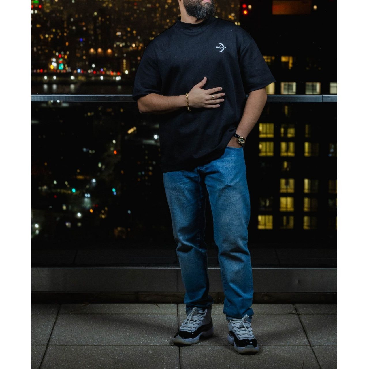 Other Oversized Boxy Tee Black Mock Neck Heavyweight S Size US S / EU 44-46 / 1 - 3 Thumbnail