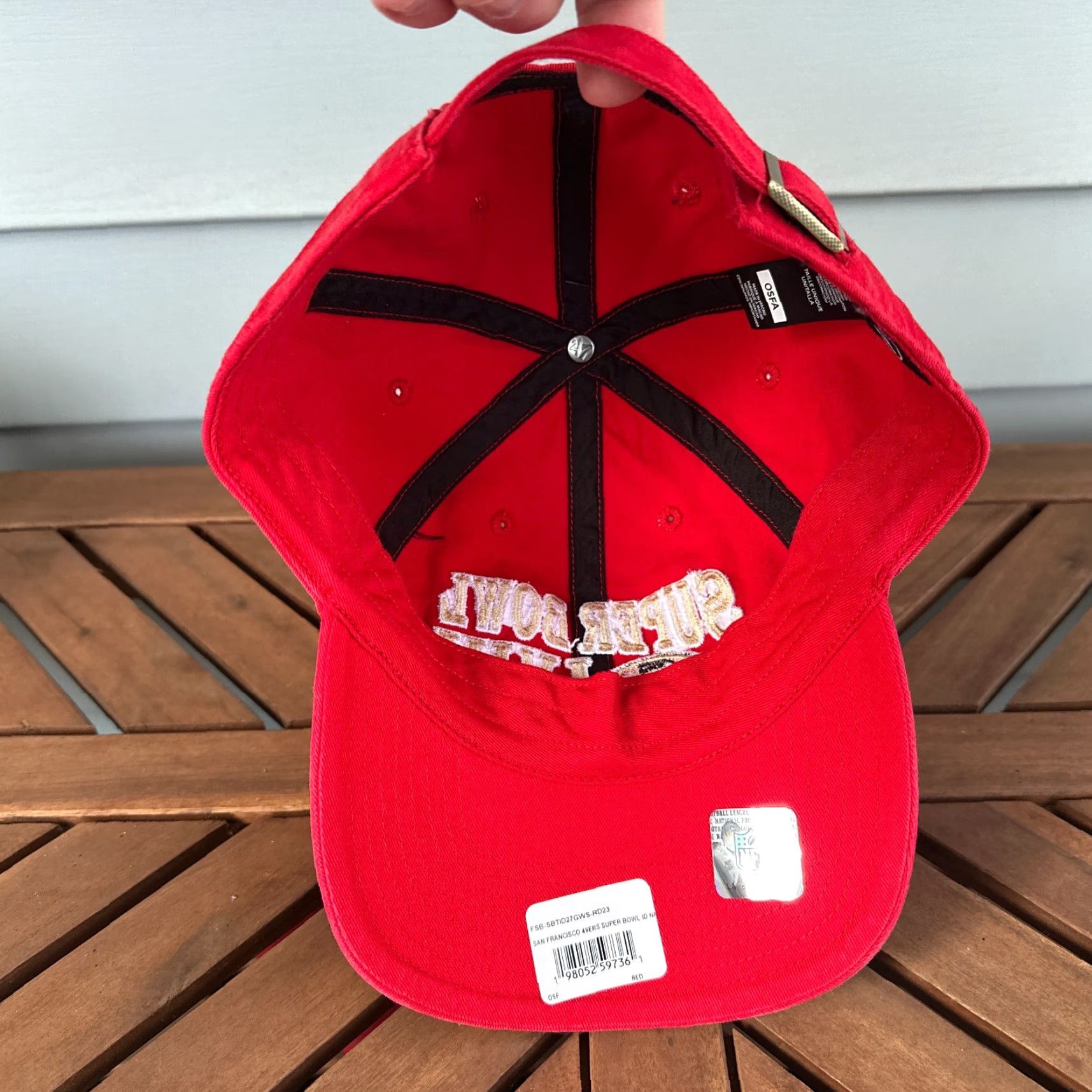 47 VINTAGE San Francisco 49ers Football Hat Cap Adjustable Strapback Cotton Red NFL Sports Men One Size Size ONE SIZE - 6 Thumbnail