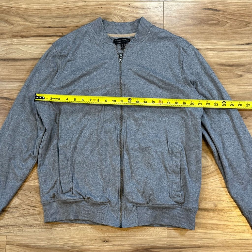 Banana Republic Banana Republic Luxe Touch Bomber Jacket L Tall Grey Size US L / EU 52-54 / 3 - 5 Thumbnail