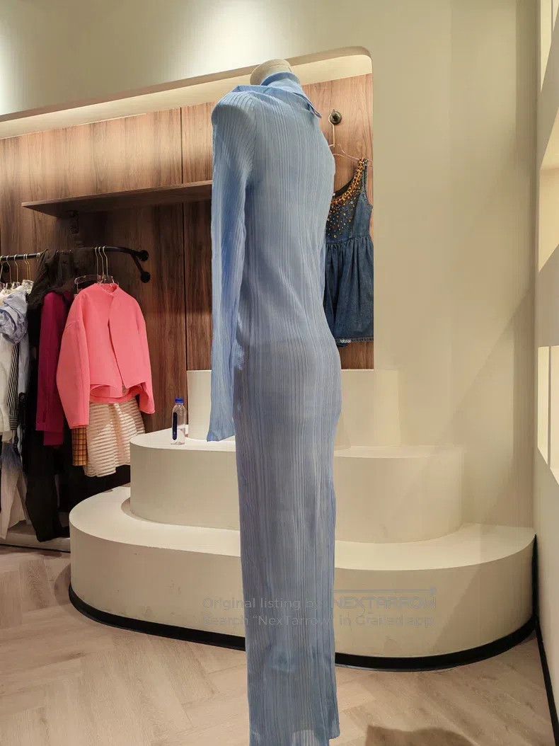 Fendi Fendi Vertical ribbed half-button knitted long dress Size XS / US 0-2 / IT 36-38 - 2 Thumbnail