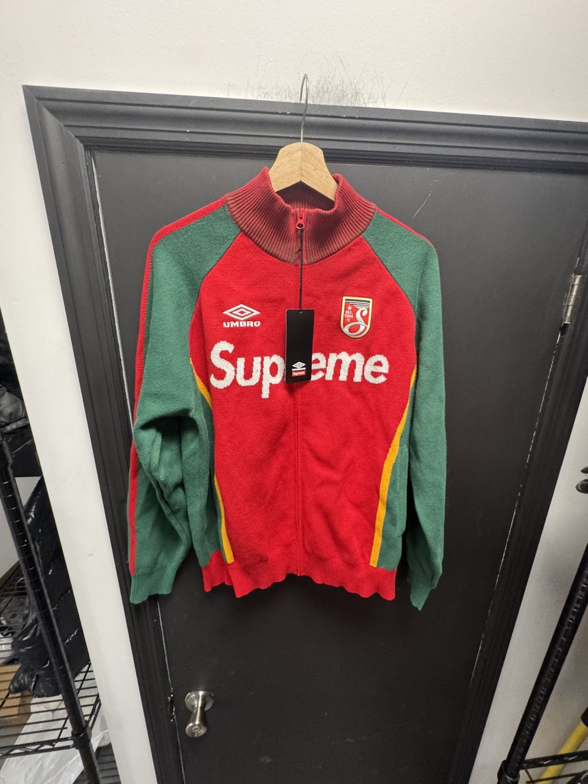 Supreme × Umbro Supreme Umbro Zip Up Sweater Red | Grailed