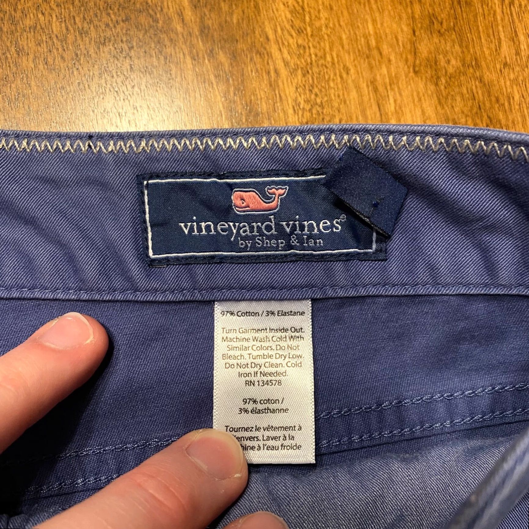 Vineyard Vines Vineyard Vines Pants Mens 30x32 Blue Straight Fit 5-Pocket Pant Preppy NEW Size US 30 / EU 46 - 4 Thumbnail