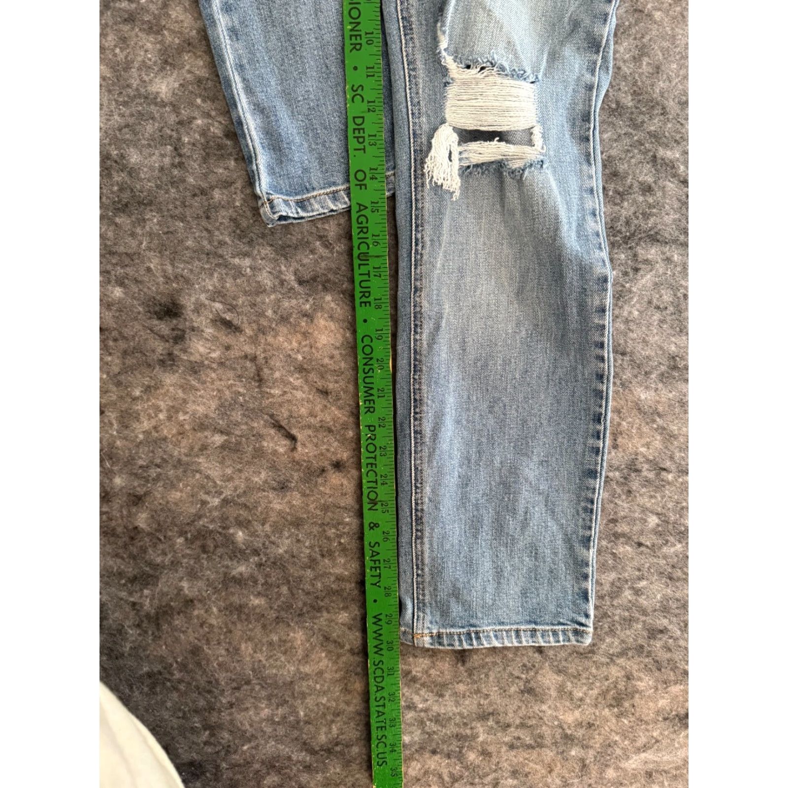 Vintage KanCan Jeans Straight Leg Distressed Women's Size 5/26 Light Wash NWT Size 27" / US 4 / IT 40 - 7 Thumbnail