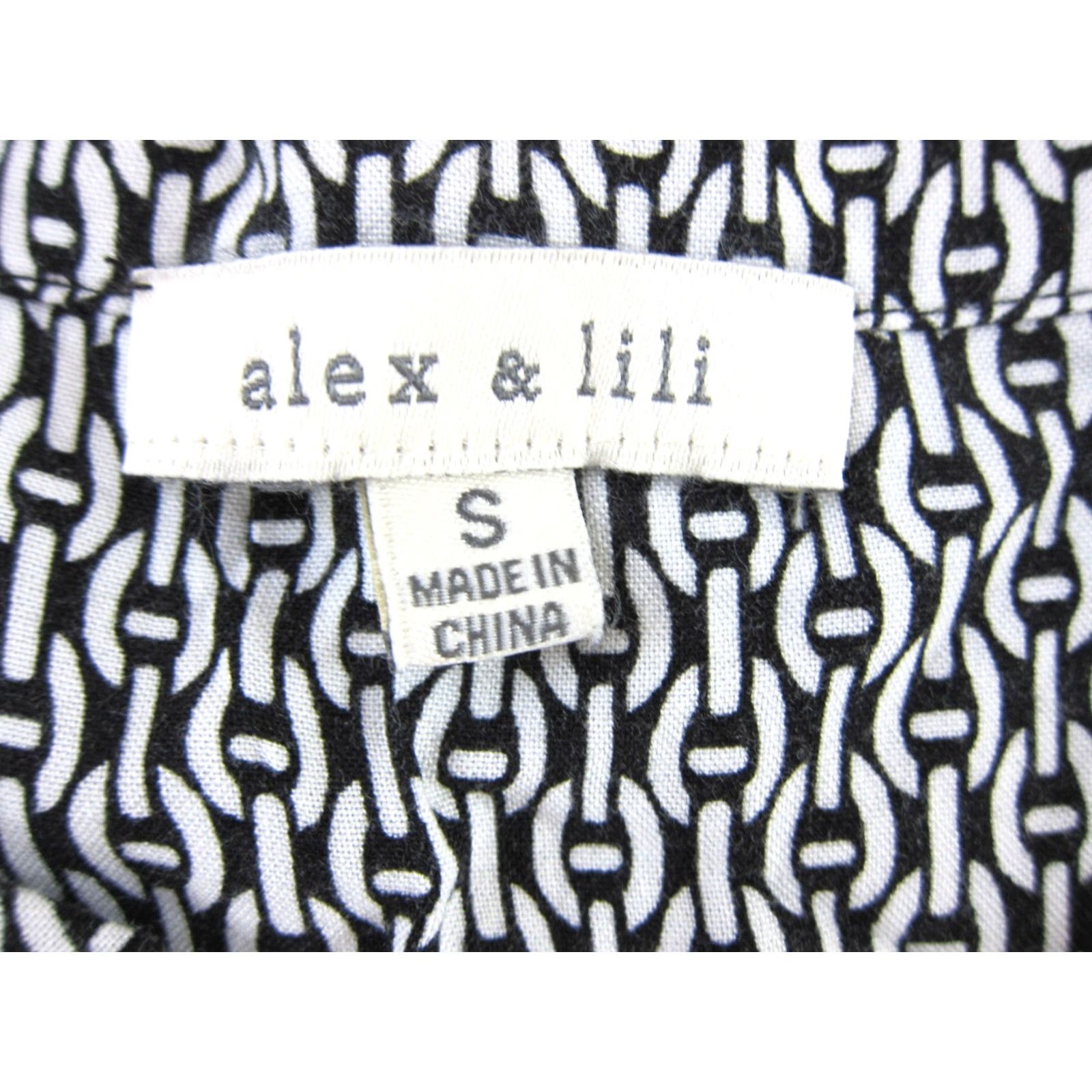 Vintage Alex & Lili 100% Rayon Black White V-Neck Sleeveless Midi Tank Dress S Women's Dress Size S / US 4 / IT 40 - 4 Thumbnail