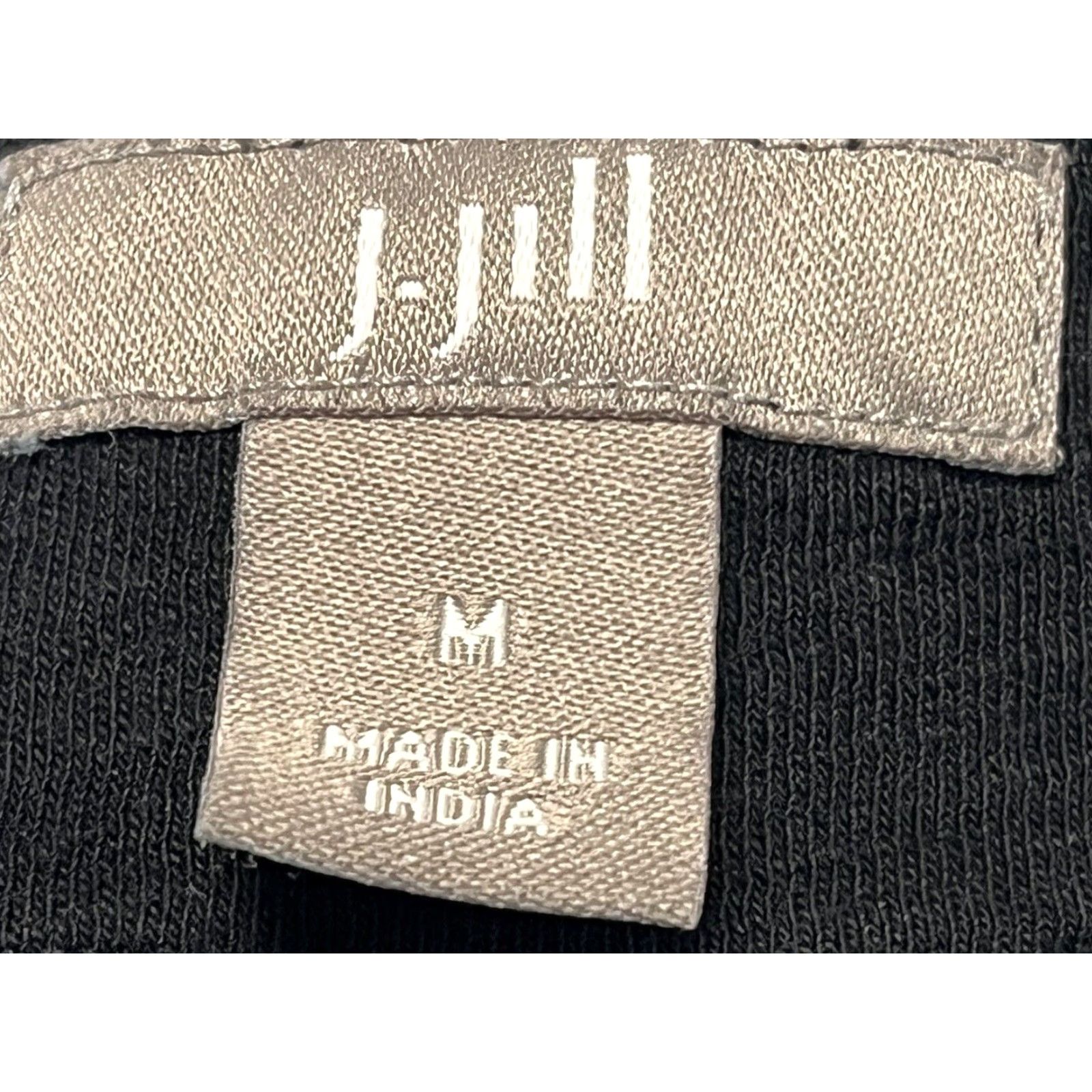 J. Jill J. Jill Womens Black V-Neck Tunic Shirt Dress Medium Long Sleeve Roll Tab Size M / US 6-8 / IT 42-44 - 6 Thumbnail