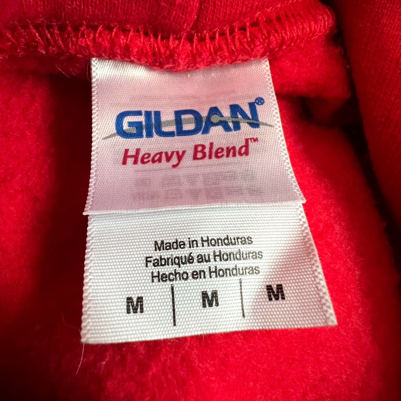 Gildan Gildan Hoodie Mens Long Sleeve Pullover Red Size M Casual Solid 50% Cotton 50% Polyester Team Basic Classic Size US M / EU 48-50 / 2 - 3 Thumbnail