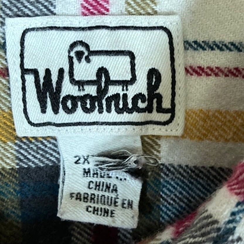 Vintage VINTAGE Woolrich Mens Shirt Button-Up Plaid Flannel Cotton 2XL White Gentlemen Casual Outdoors Workwear Size US XXL / EU 58 / 5 - 6 Thumbnail