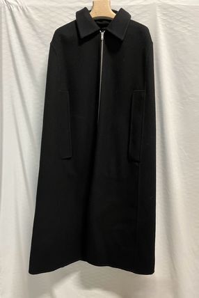 Jil Sander o1loc1c1124 Front Zip Poncho Style Coat in Black Size US XL / EU 56 / 4 - 1 Preview