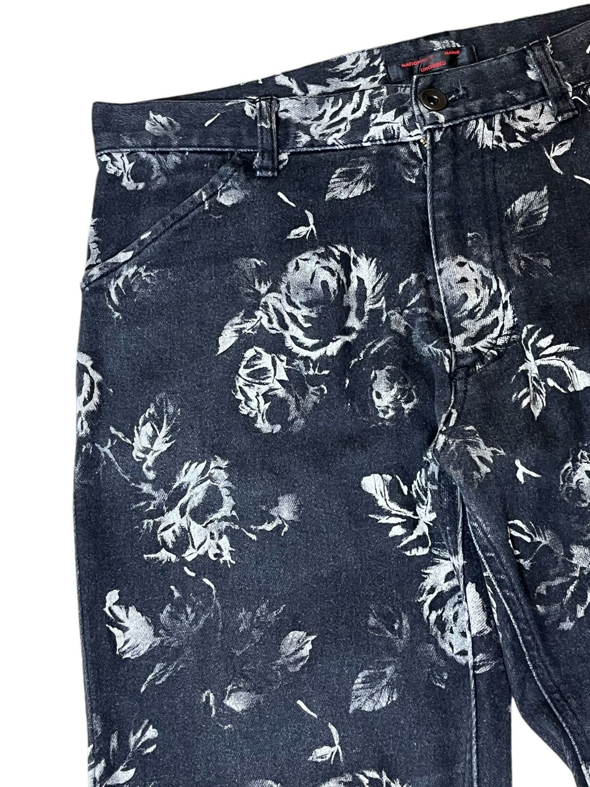 Japanese Brand VINTAGE NATIONALITY + NAME = GROSBEC FULLPRINT FLOWER JEANS Size US 32 / EU 48 - 5 Thumbnail