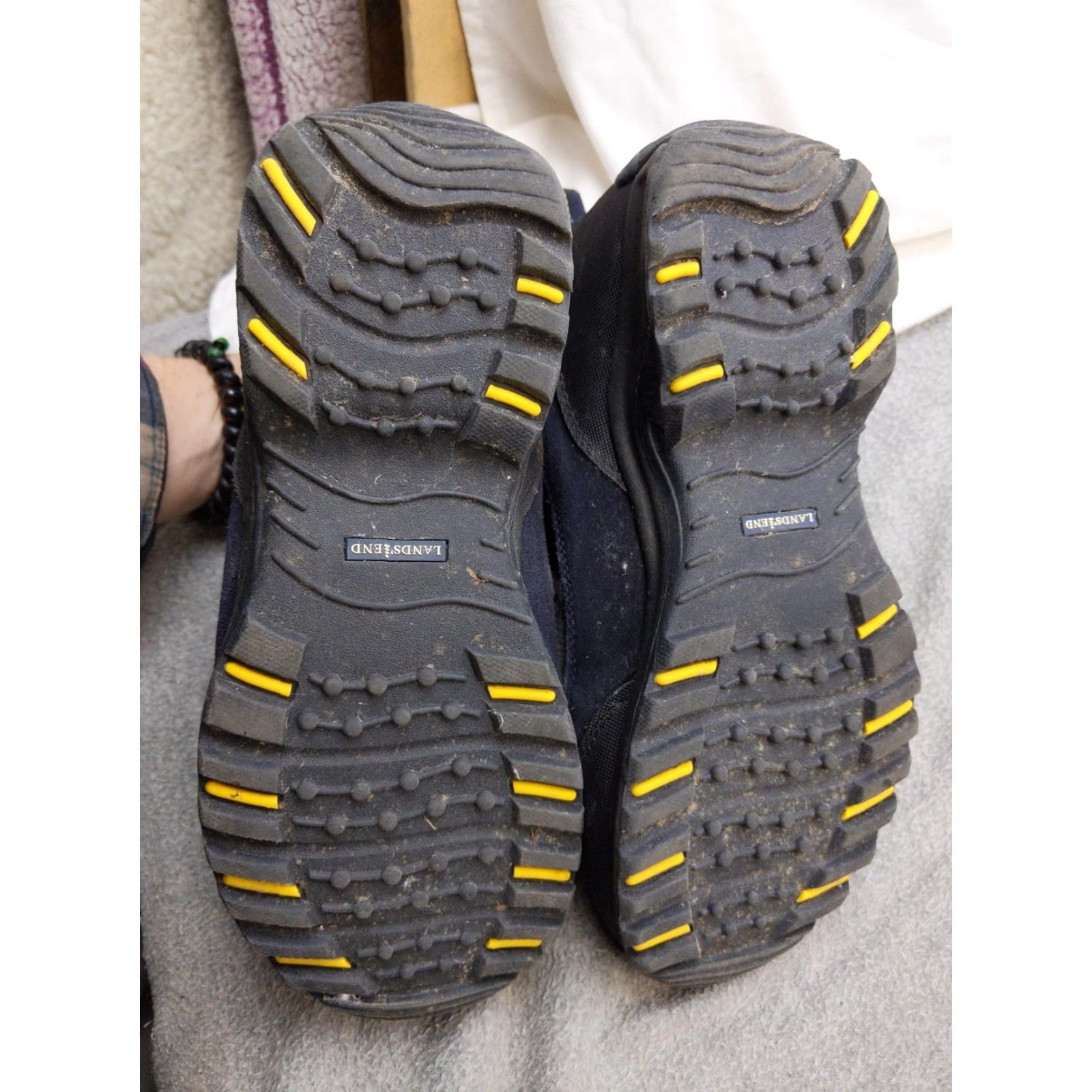 Lands' End VINTAGE? Lands' End Womens Boots Blue Waterproof Winter Snow Insulated Hiking Size 7 B Suede Rubber Outsole Women's Footwear Size US 7 / IT 37 - 6 Thumbnail