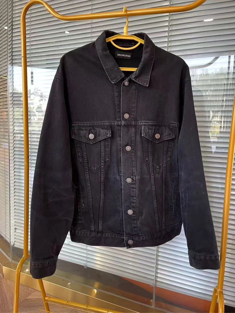 Balenciaga Back Logo Denim Jacket - dmc