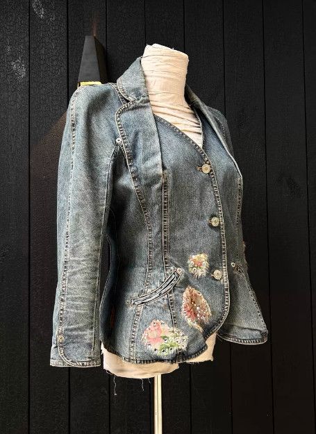 Christian Dior Monsieur Christian Dior 04SS Beaded Denim Blazer Size M / US 6-8 / IT 42-44 - 5 Thumbnail