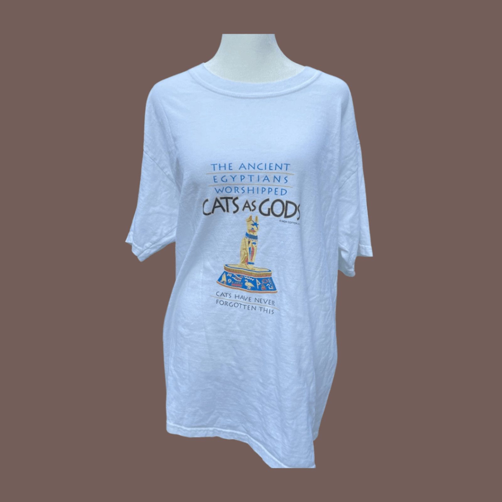 Gildan VTG Graphic Tee | Gildan “Cats as Gods” Print | Tumblr Irony Size US L / EU 52-54 / 3 - 1 Thumbnail