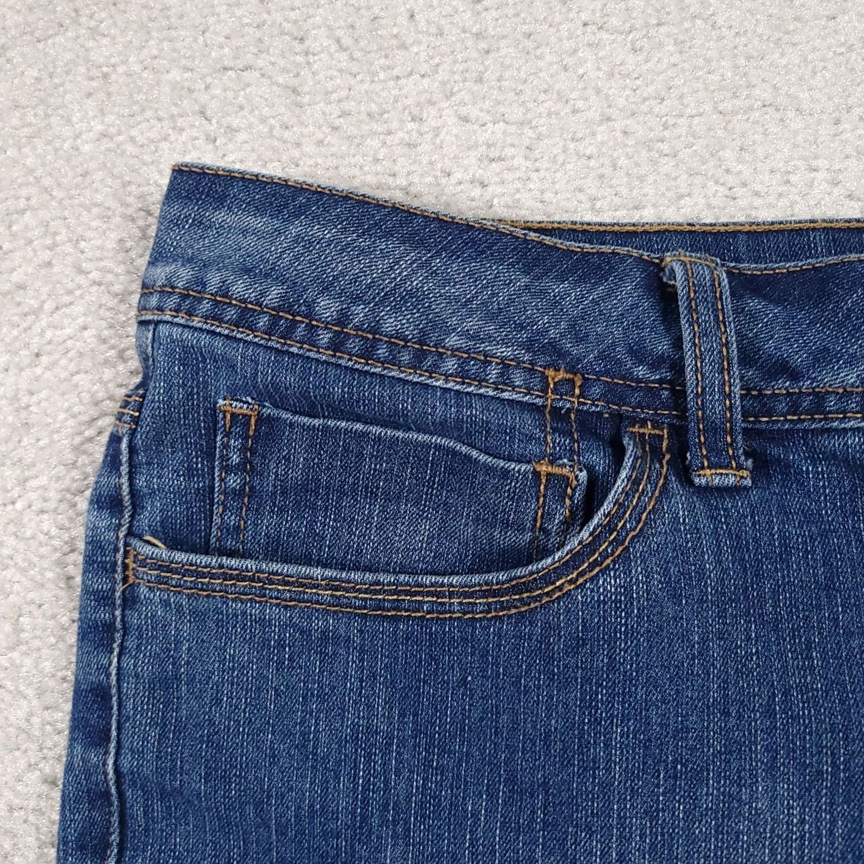 Vintage St John's Bay Women's 14 Capri Pants Denim Stretch Blue Jeans Back Flap Pockets 90s Size 36" / US 14 / IT 50 - 5 Thumbnail