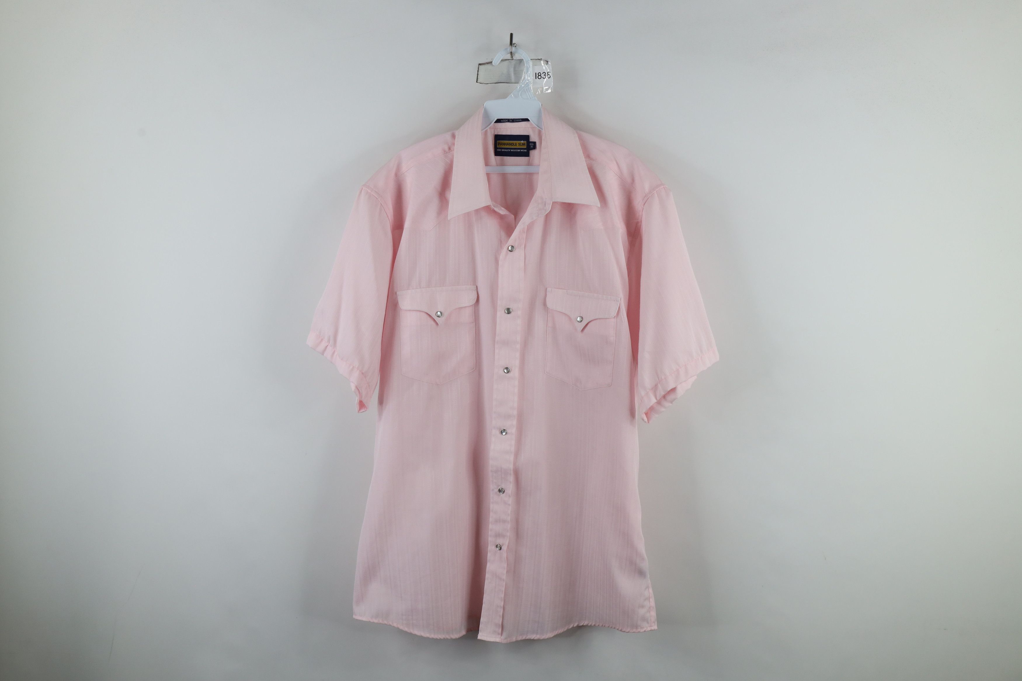 Vintage Vintage 90s Rockabilly Western Snap Button Shirt Pink Size US M / EU 48-50 / 2 - 1 Thumbnail