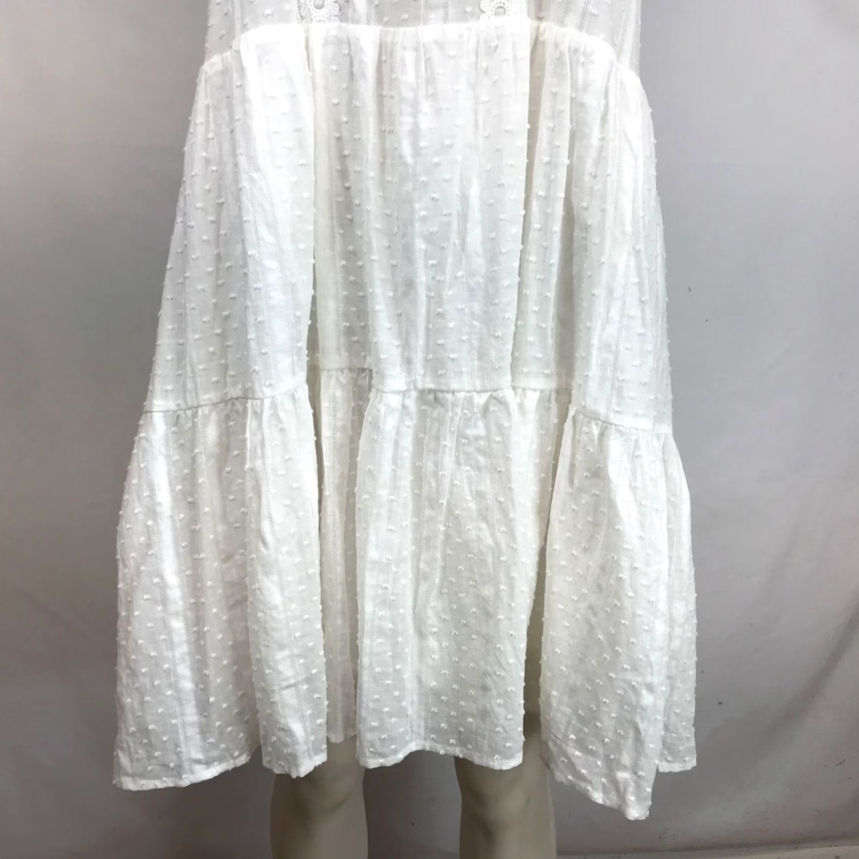 Vintage SWEET WANDERER DRESS WHITE SPAGHETTI STRAP BOHO FESTIVAL COTTON WOMEN'S XL Size XL / US 12-14 / IT 48-50 - 3 Thumbnail