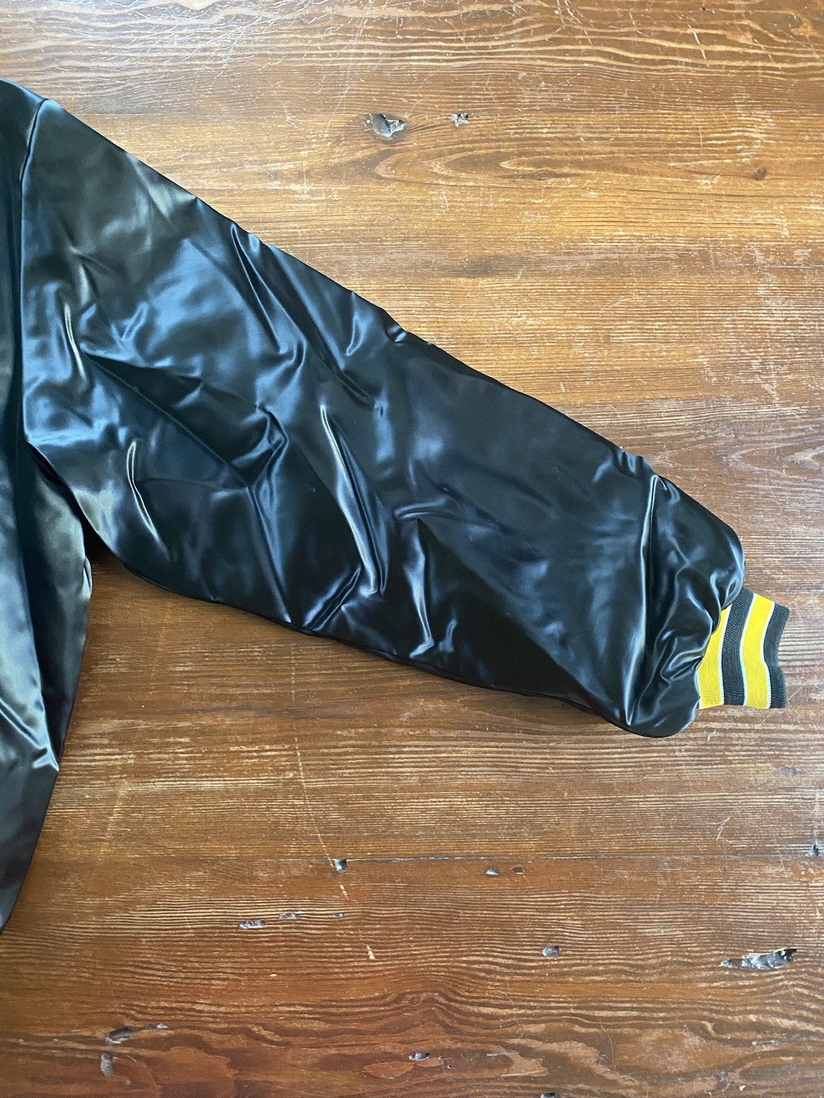 NHL × Swingster × Vintage Vintage 80’s Boston Bruins Satin Swingster Bomber Jacket Size US XL / EU 56 / 4 - 16 Thumbnail