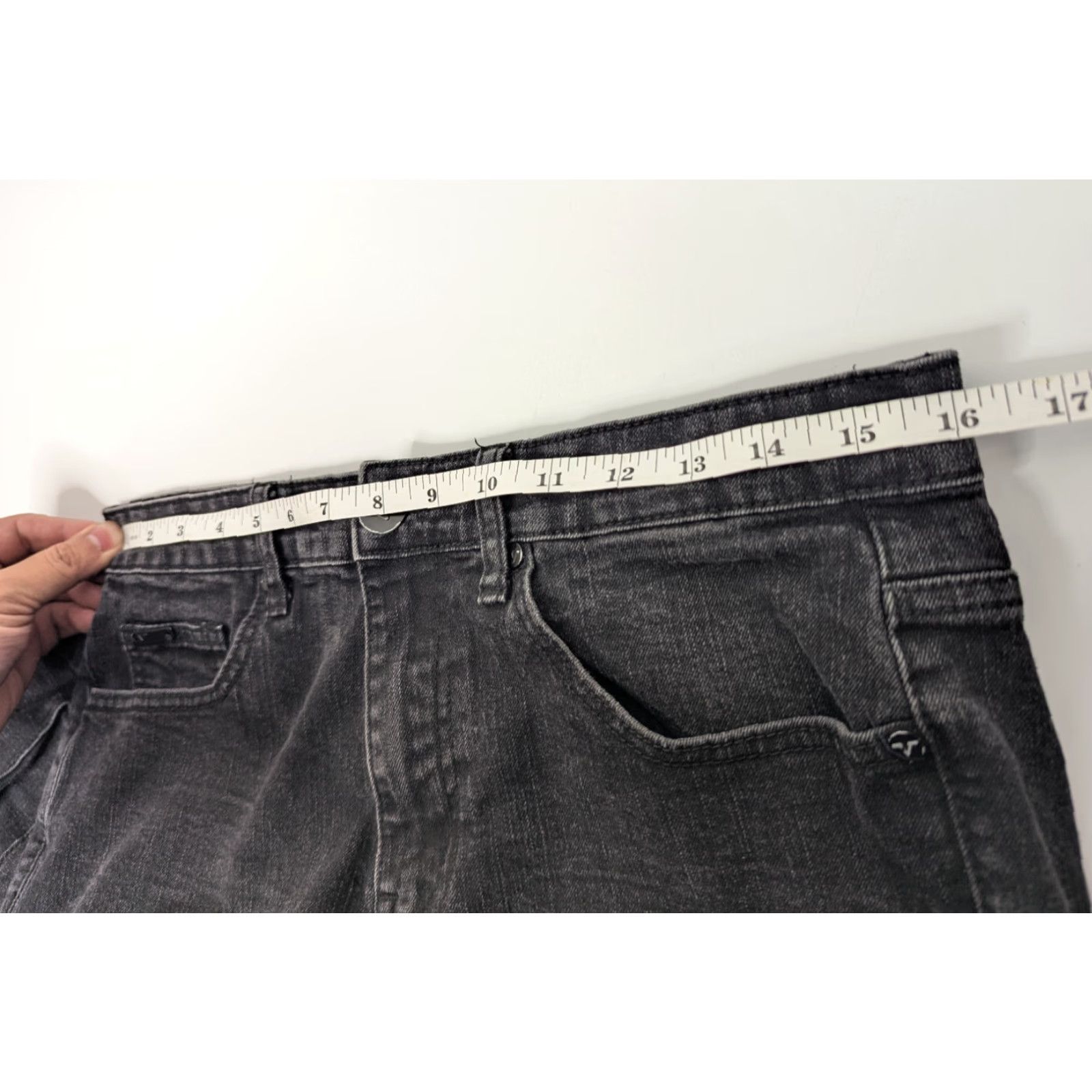 Vintage Vestiti Eleganti Jeans Mens 32x32 Black Denim Stretch Biker Moto Style 80s 90s Hip Hop Size US 32 / EU 48 - 7 Thumbnail