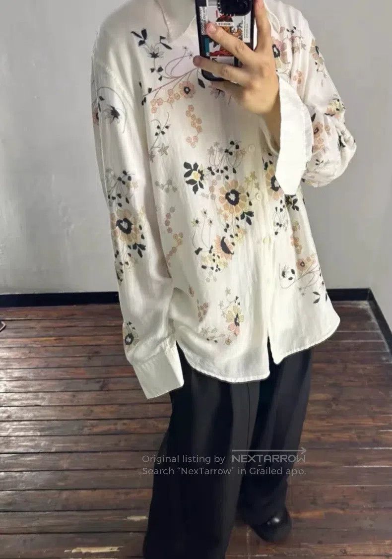 Our Legacy Our Legacy Silk Cotton Floral Shirt Size US M / EU 48-50 / 2 - 6 Thumbnail