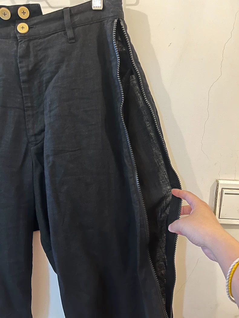 Yohji Yamamoto Yohji Yamamoto Yohji Yamamoto Summer Linen Pants with Zipp Size US 27 - 7 Thumbnail