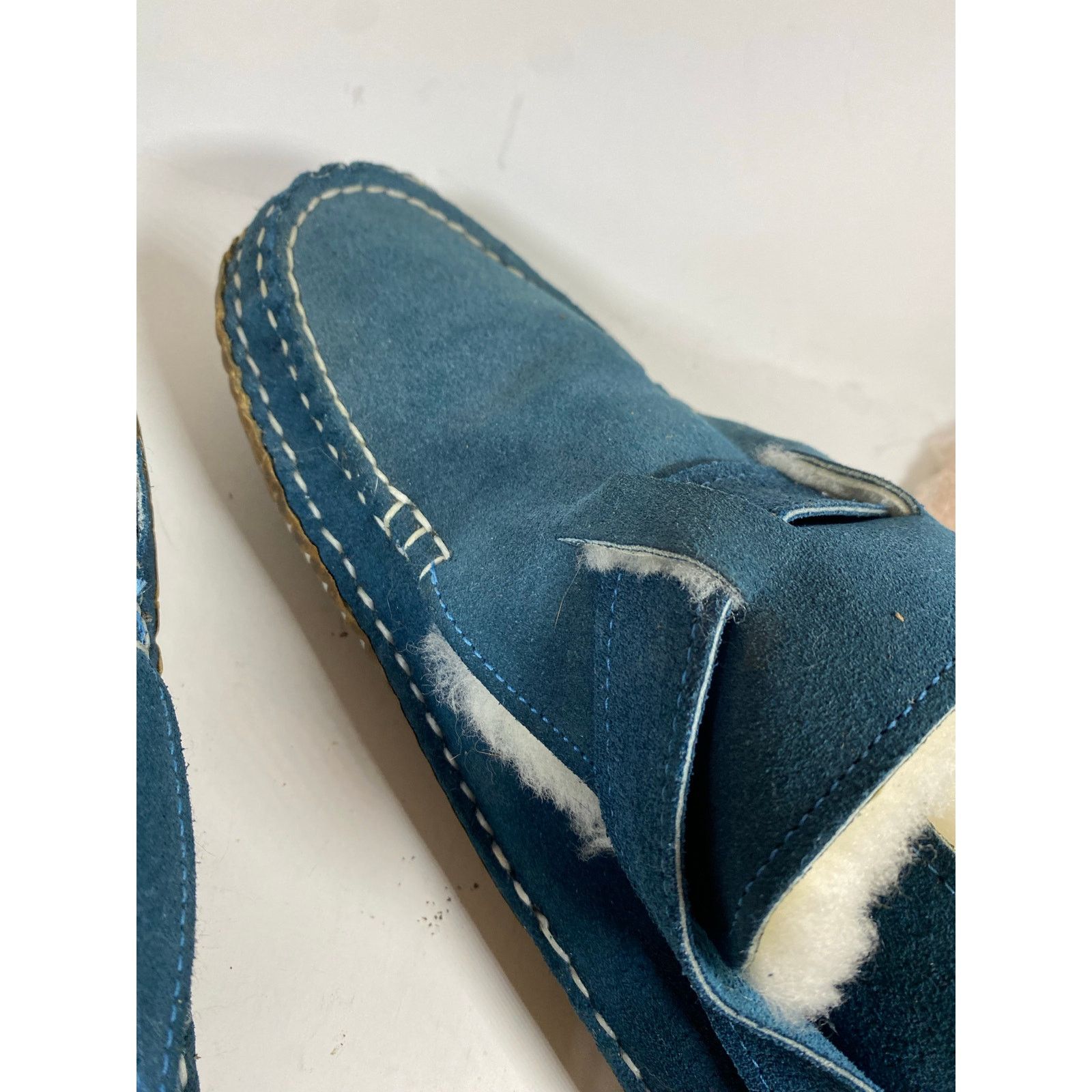 Quoddy Quoddy Ring Suede Sheepskin Lined Blue Boot 9.5W Size US 9.5 / IT 39.5 - 6 Thumbnail