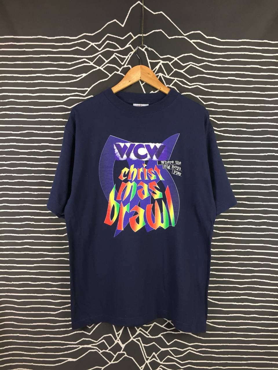 Vintage Vtg 90s WCW Christmas Brawl Where The Big Boys Plays VIP Tee Size US L / EU 52-54 / 3 - 2 Thumbnail