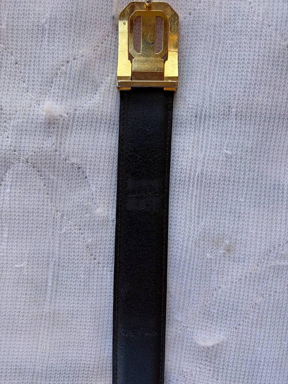 Burberry Burberry Reversible Belt Black Leather Gold Buckle Men's Size ONE SIZE - 8 Thumbnail