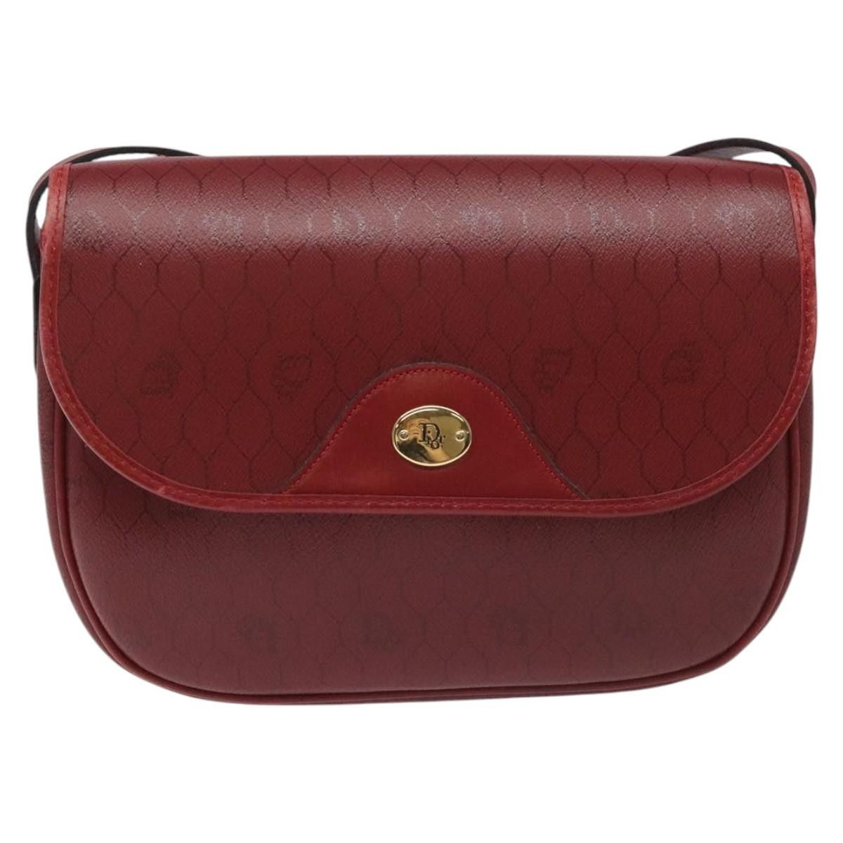 Dior DIOR Honeycomb Canvas Shoulder Bag Pvc Leather Red Gold Size ONE SIZE - 2 Thumbnail