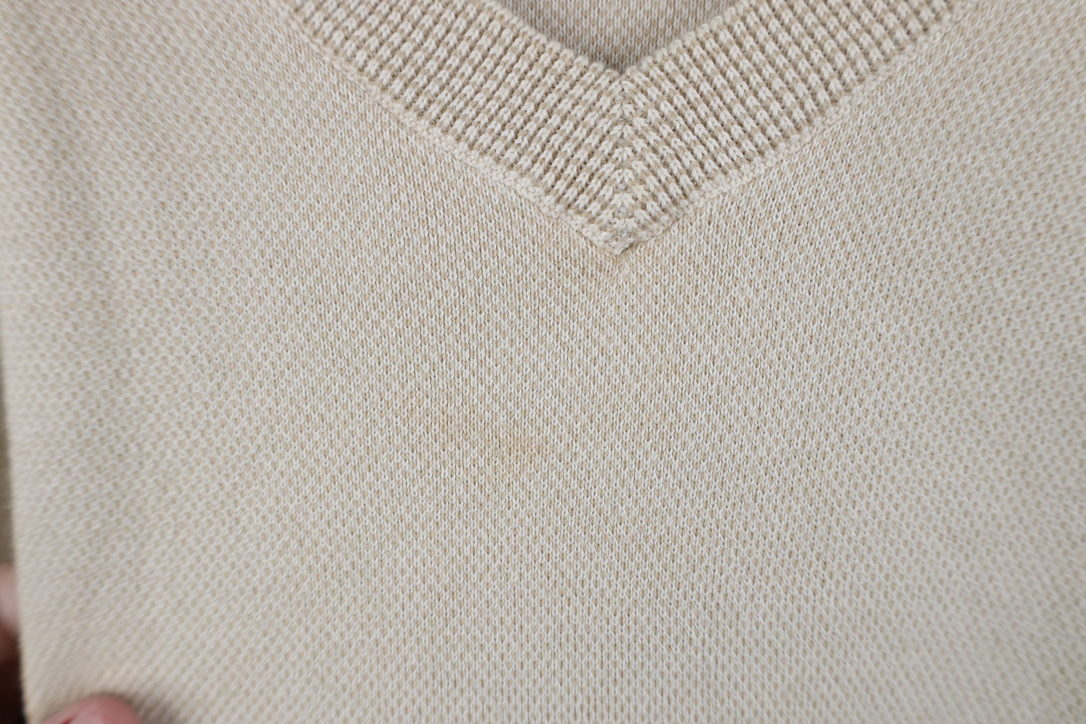 Vintage Vintage 90s Streetwear Thermal Knit Sweater Vest Beige Size US XXL / EU 58 / 5 - 4 Thumbnail