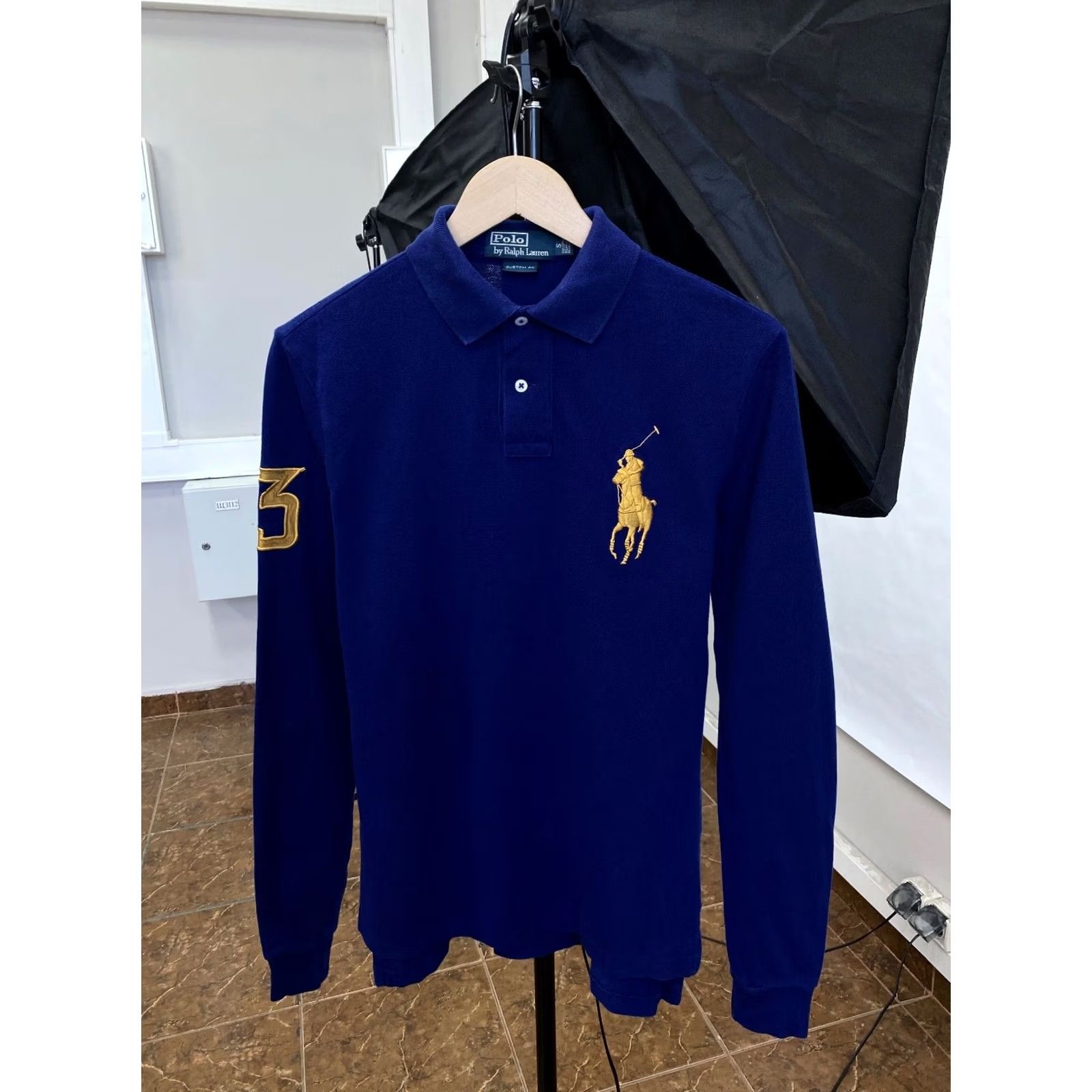 Ralph Lauren VINTAGE Ralph Lauren Polo Long Sleeve Shirt S Dark blue 90s 1990s Mens Size US S / EU 44-46 / 1 - 2 Thumbnail