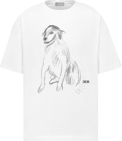 image of O1W1Db10324 Dior And Duncan Grant T-Shirts In White, Men's (Size XL)