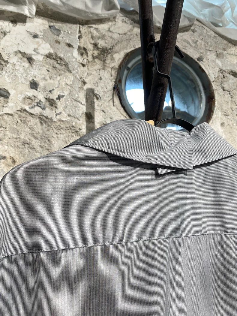 Y's Y's Blue and Grey Stripe Panel Shirt Size US M / EU 48-50 / 2 - 5 Thumbnail