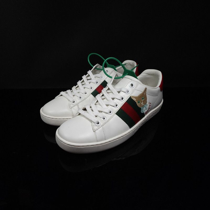 Gucci Gucci Ace Series Cat Embroidery Sneakers for Women 0079 Size US 5 / IT 35 - 1 Thumbnail